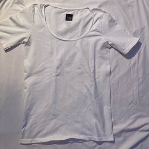 white saks fifth avenue solid tee